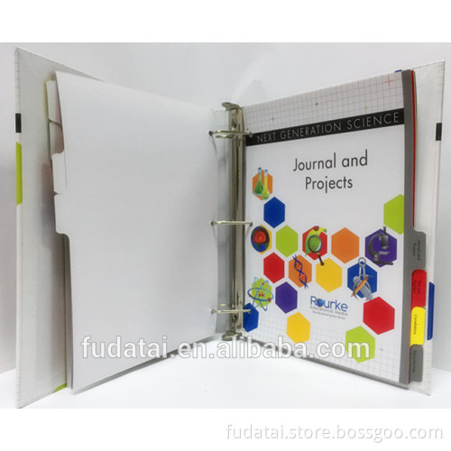 FDT customized office stationery conference folder made from paper cardboard metal ring binder